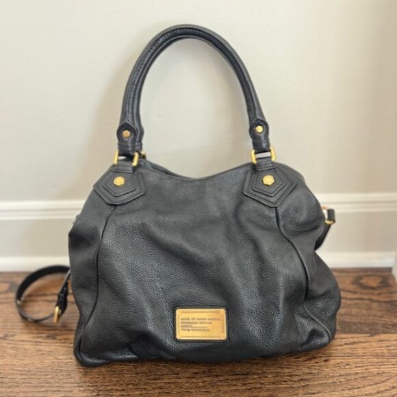 Marc Jacobs Top Handle Black Leather Bag - Picture 1 of 2